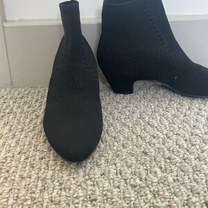 Eileen Fisher Black Knit Ankle Booties